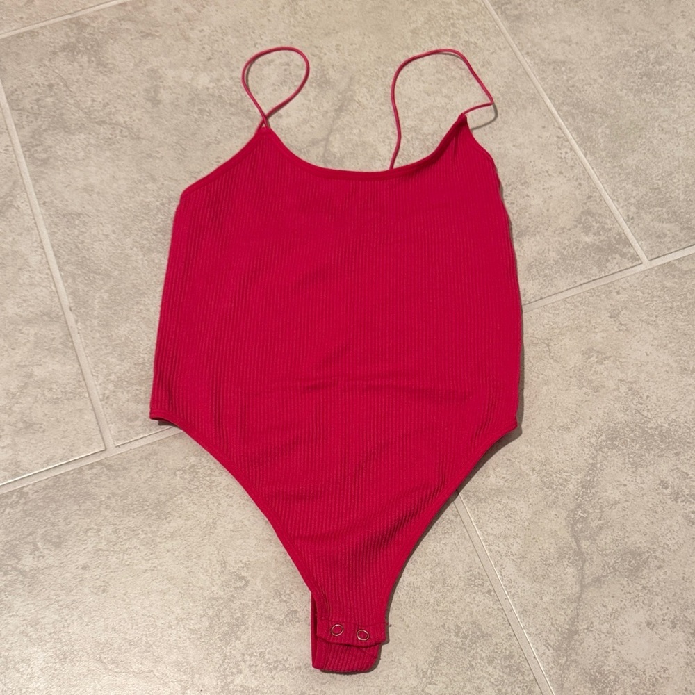 Forever 21 Vibrant Pink Ribbed Top